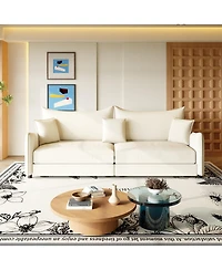 Streamdale Furniture King Pull Out Sofa Bed, 3-in-1 Convertible Sofa with 3 Pillows, Modern Velvet Couch