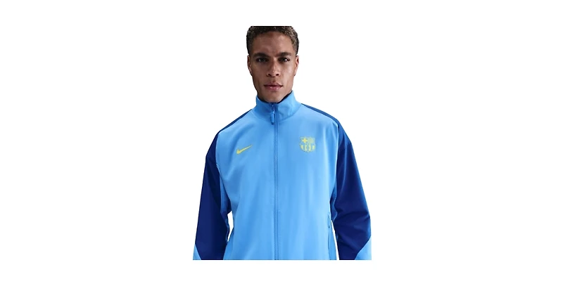 Nike Men's Blue Barcelona Special Edition Strike Anthem Full-Zip Dri-fit Jacket