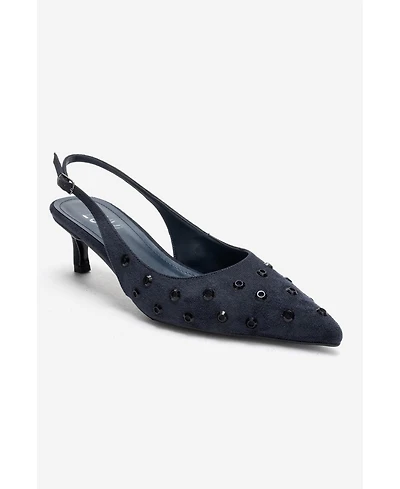 Prologue Shoes Women's Lorex Embellished Stiletto Slingback Pump