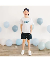 Sweet Wink Little Boys Birthday Boy Checker Short Sleeve T-Shirt