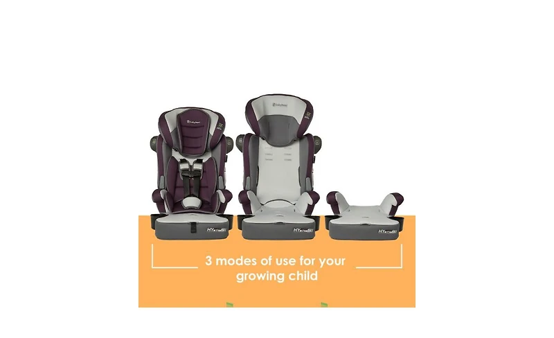 Baby Trend Kids Trend Hybrid Si 3-in-1 Combination Booster Car Seat with Side Impact Protection - Dash Plum