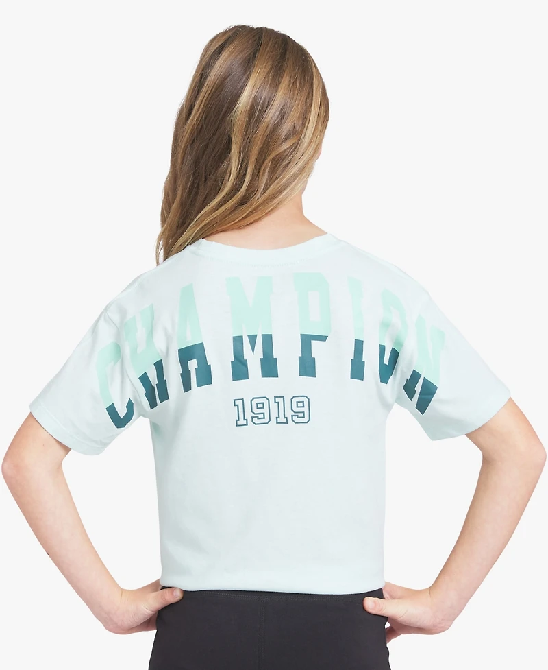 Champion Girls' 7-16 Tie-Front Short-Sleeve Top