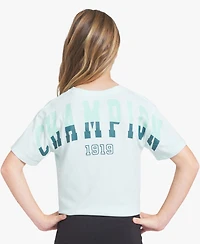 Champion Girls' 7-16 Tie-Front Short-Sleeve Top