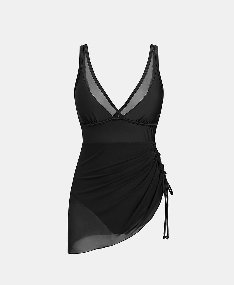 Cupshe Women's V-Neck Adjustable Straps Swim Dress