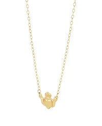 Macy's Claddagh Pendant Necklace in 10k Yellow Gold