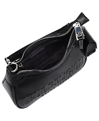 True Religion Women's Trapunto Logo Zip-Top Hobo