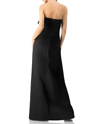 Ivonne Women's Strapless Gown With Front Leg Opening