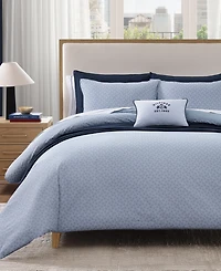 Tommy Hilfiger Trellis Flag Cotton Reversible 3-Pc. Duvet Cover Set