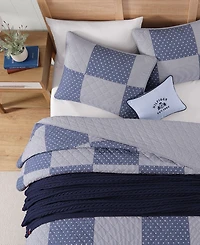 Tommy Hilfiger Ithaca Stargaze Patchwork Cotton Reversible 3-Pc. Quilt Set, King