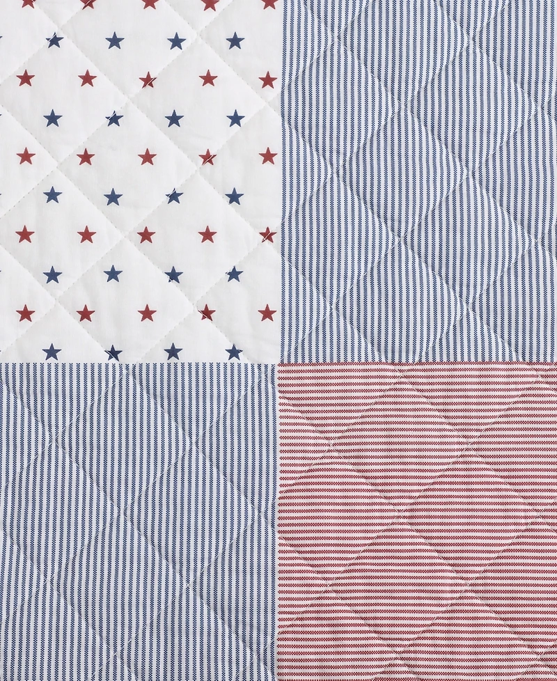 Tommy Hilfiger Ithaca Americana Patchwork Cotton Reversible -Pc. Quilt Set