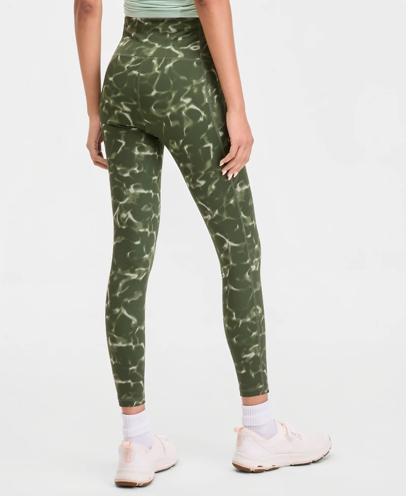 Id Ideology Women's Printed 7/8 Compression Leggings, Macy's Exclusive - Marina Whisper