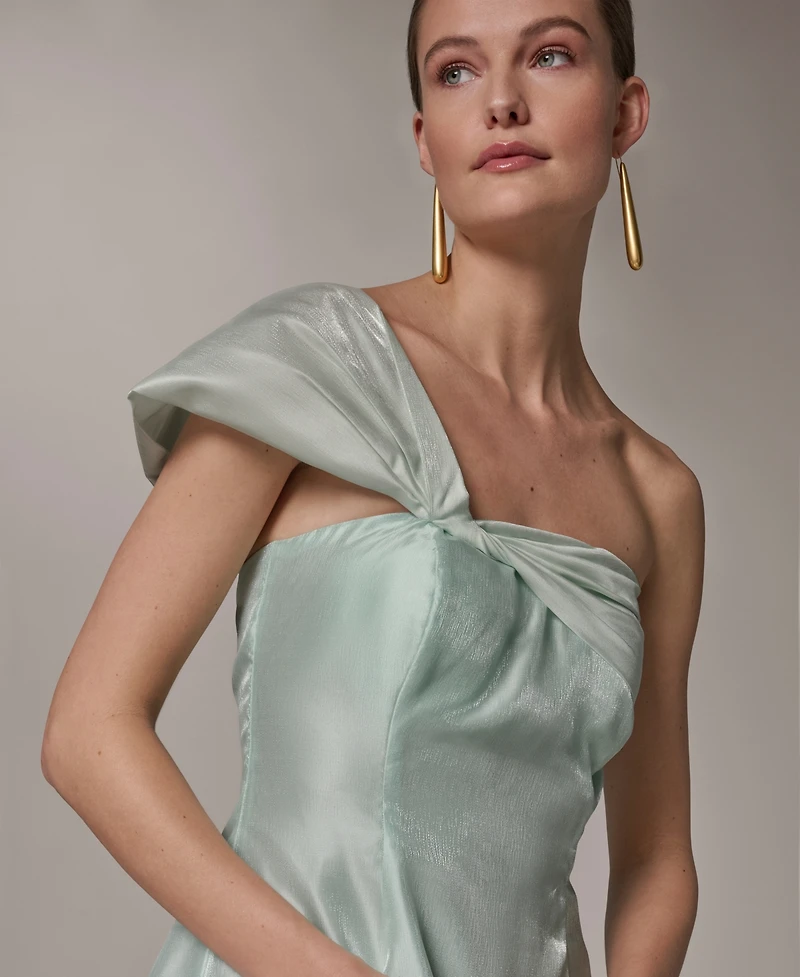 Donna Karan New York Petite One-Shoulder Ball Gown