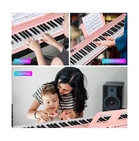 Hongge 88 Key Foldable Electric Keyboard Piano with Wireless Midi and Dual Speakers