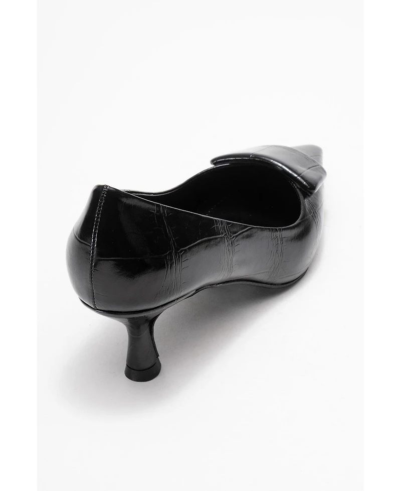 Prologue Shoes Women's Marcia Buckle Pointed Toe Pump