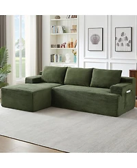 Streamdale Furniture L-Shaped Cloud Sectional Sofa, Deep Seat, Modular Sleeper
