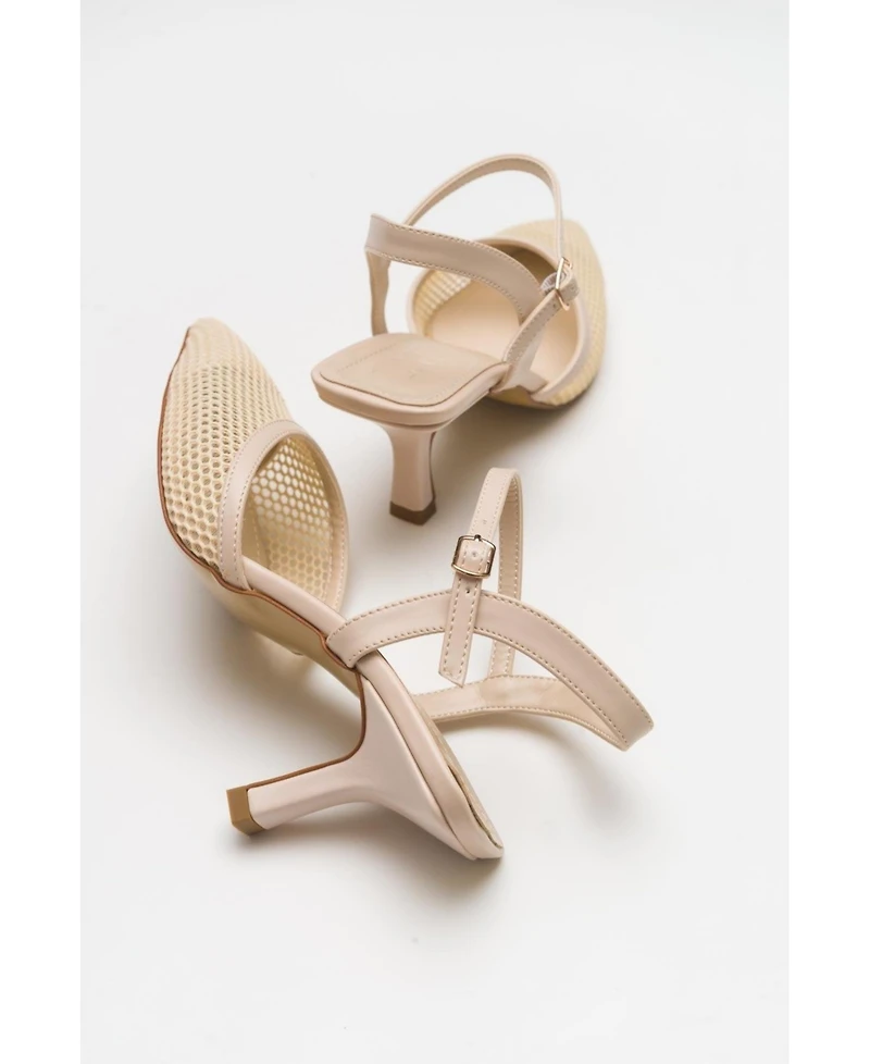 Prologue Shoes Women Chic Mesh Pointed Toe Pump