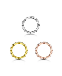 Macy's 6 7/8 cttw 3pc Set- 3x2mm and 4x2mm Baguette Cubic Zirconia Stones- Zig Zag Pattern Ring