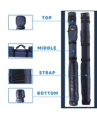 Gse Games & Sports Expert 2x2 Square Hard Billiard Pool Cue Stick Carrying Case, Billiard Cue Case - Square