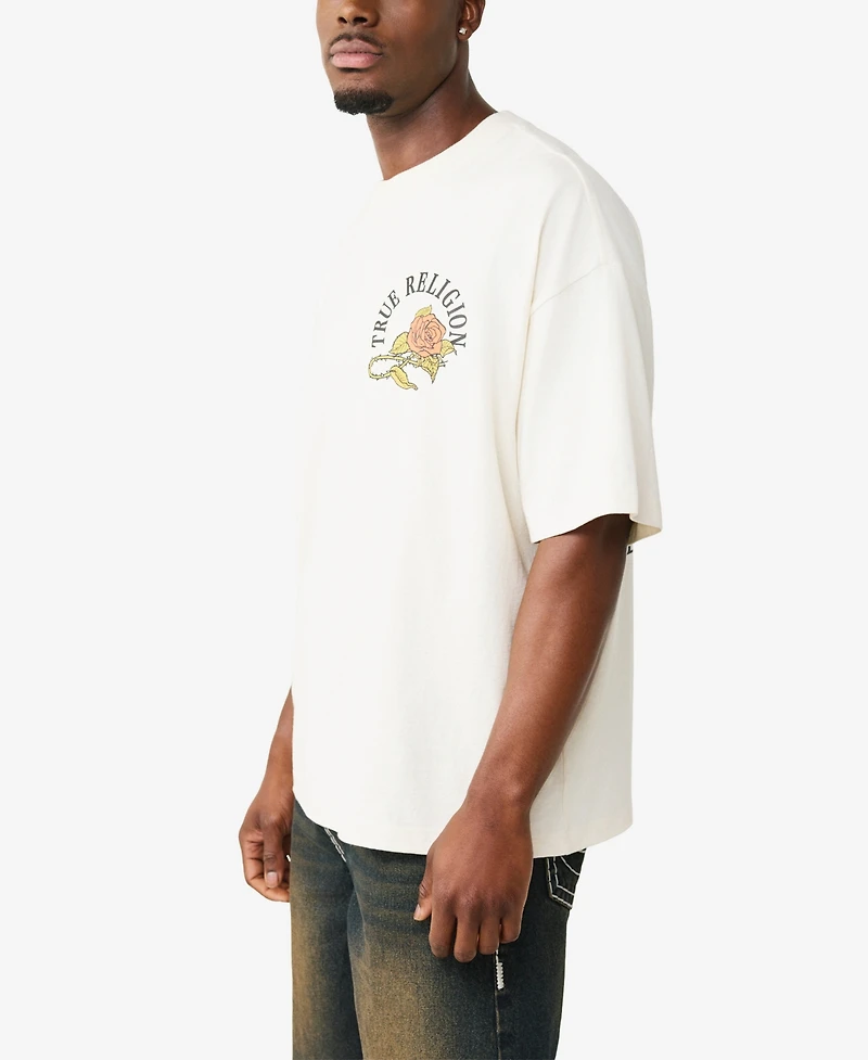 True Religion Men's Regular-Fit Crewneck Oversized T-Shirt