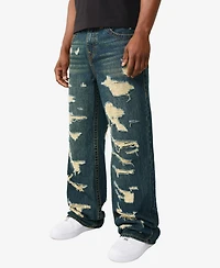 True Religion Men's Regular-Fit Vinny Ultra Baggy Destroyed Jeans