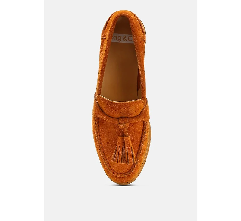 Rhone Tassels Detail Suede Loafers