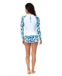 Raisins Women's Back-Zip Long-Sleeve Rashguard