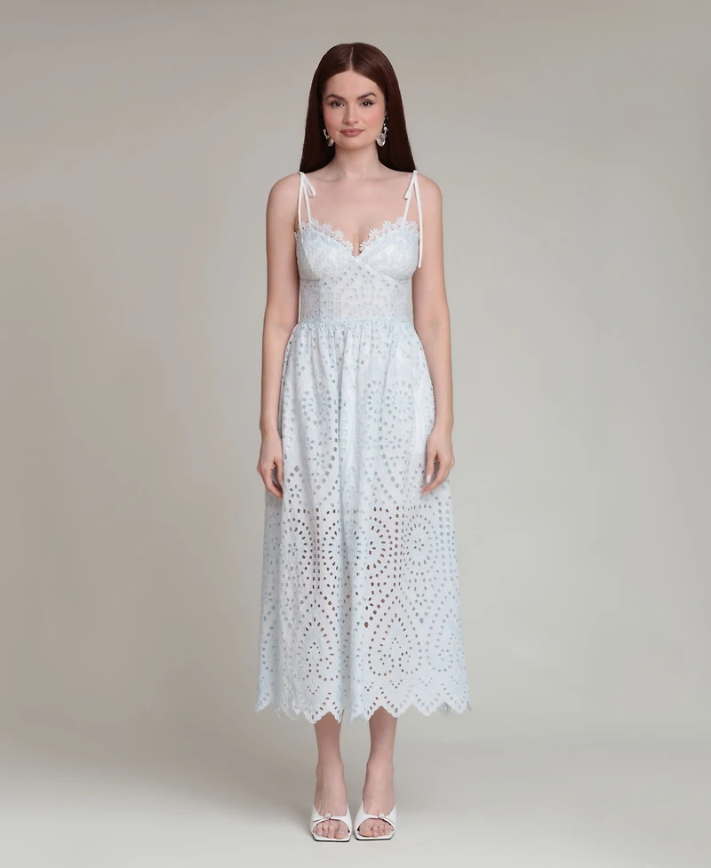 Avec Les Filles Women's Sweetheart Neck Midi Dress