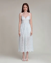 Avec Les Filles Women's Sweetheart Neck Midi Dress