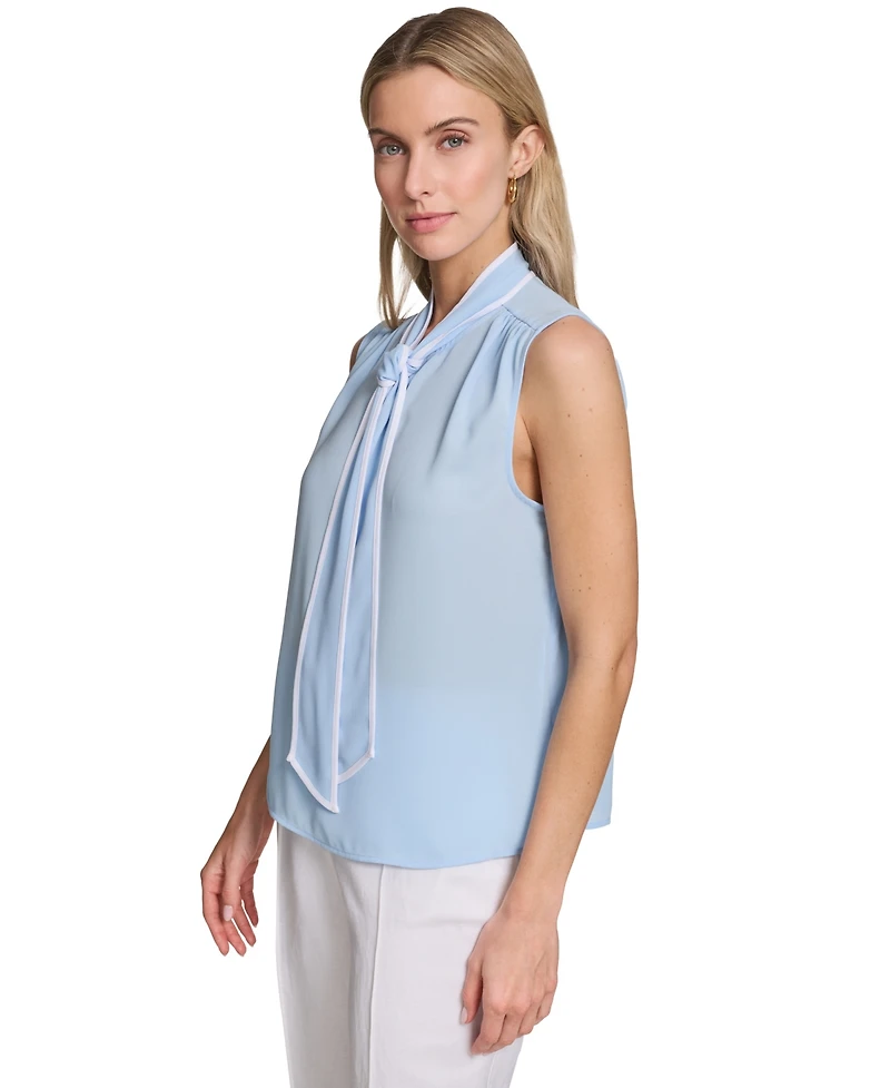 Calvin Klein Women's Sleeveless Pleated Top