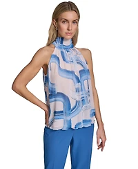 Calvin Klein Women's Sleeveless Pleated Top