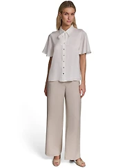 Calvin Klein Women's Collared Neck Top