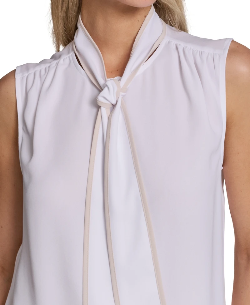 Calvin Klein Women's Sleeveless Pleated Top
