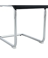 Streamdale Furniture 4-Piece Black Pu Leather Dining Chair Set