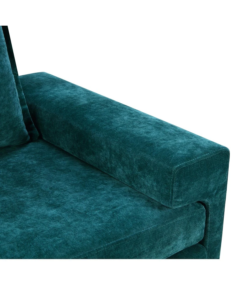 Streamdale Furniture Chenille Upholstered Armchair with Wide Armrests