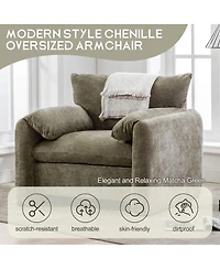Streamdale Furniture Modern Chenille Oversized Armchair Accent Chair.
