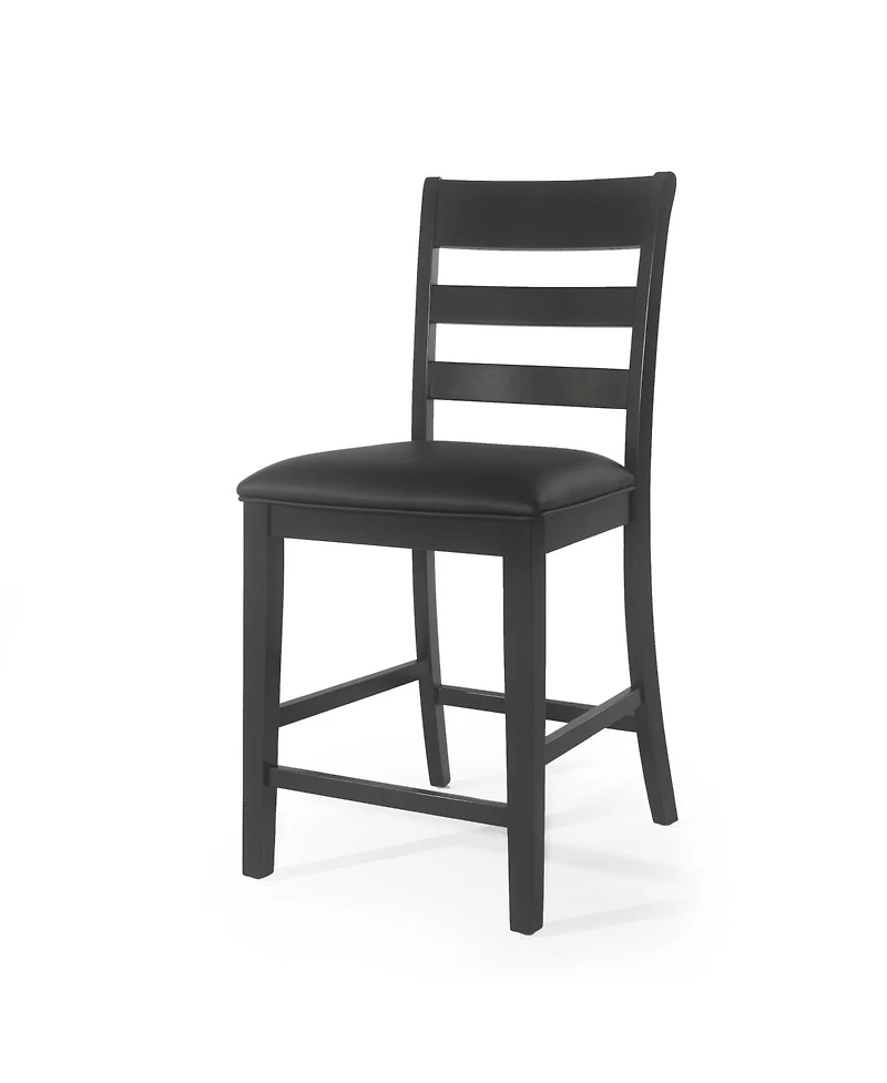 Streamdale Furniture Farmhouse Upholstered Wood Counter Stools