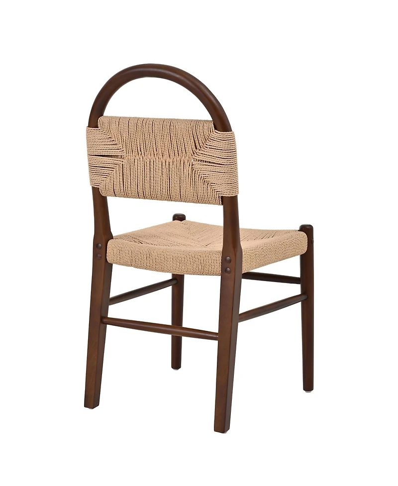 Streamdale Furniture Streamdale Modern Woven Dining Chair with Solid Wood Legs, Set of 2
