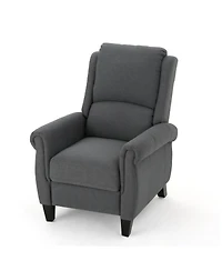 Streamdale Furniture Streamdale Cozy Charcoal Polyester Recliner with Rubber Wood Legs