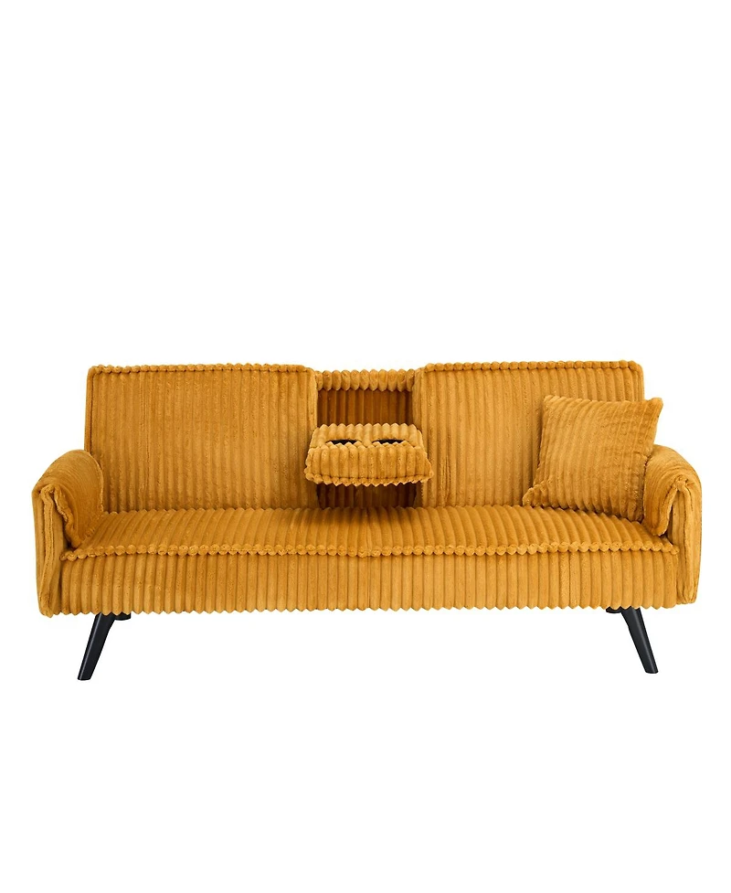 Streamdale Furniture Minimalist straight-line corduroy sofa for living room and bedroom