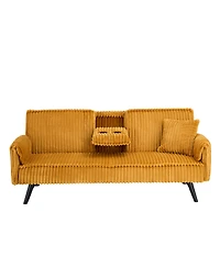 Streamdale Furniture Minimalist straight-line corduroy sofa for living room and bedroom