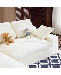 Streamdale Furniture Corduroy Compressed Sofa: Soft, Skin-Friendly