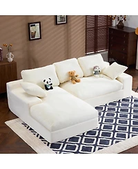 Streamdale Furniture Corduroy Compressed Sofa: Soft, Skin-Friendly