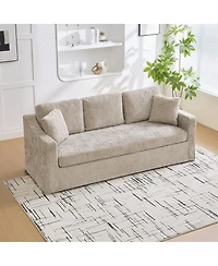 Streamdale Furniture Modern Casual Chenille Sofa - 83.86" Wide, Deep Seat, Removable Cover