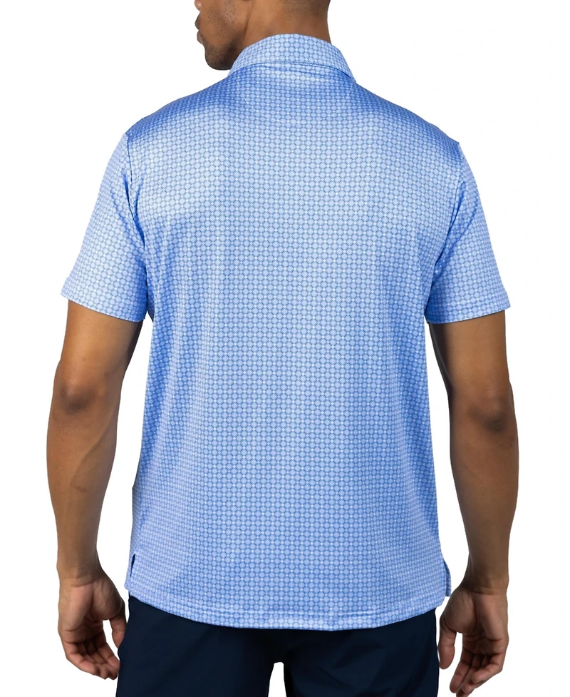 Tailorbyrd Men's Captains Wheel Printed Performance Polo