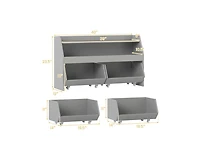 Slickblue Wooden Kids Bookcase and Toy Organizer with 2 Drawers