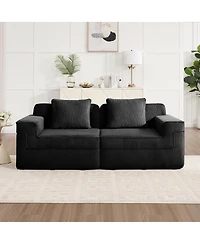 Streamdale Furniture Cloud Boneless Sofa: Plush Corduroy, Unmatched Comfort, Easy Setup