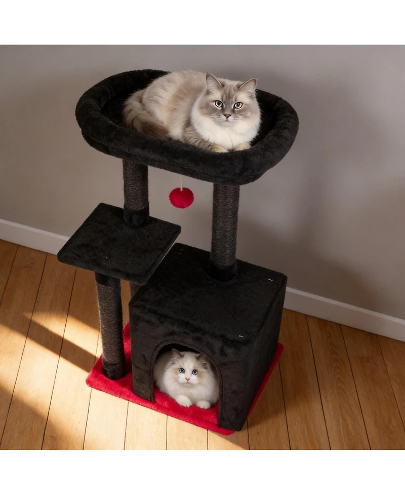 Aronkl Cat Tree Kitten Tower Indoor Condo Sisal Posts Jump Platform Activity Center Play House