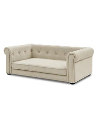 Modern Beige Raised Dog Sofa for Small and Medium Breeds