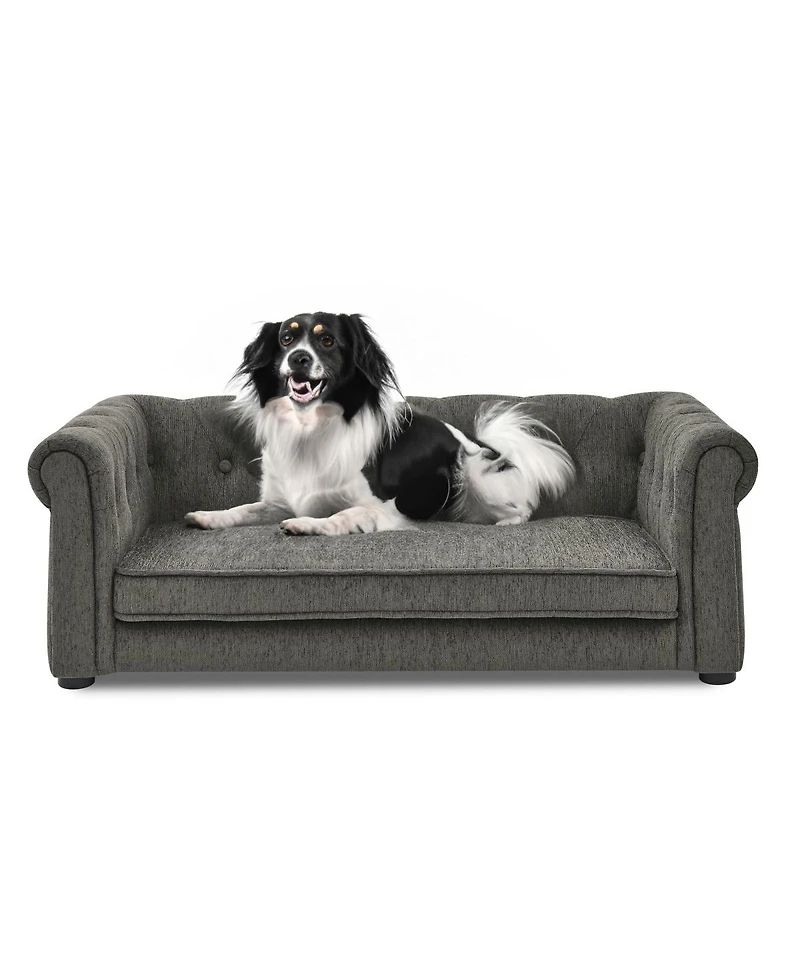 Modern Beige Raised Dog Sofa for Small and Medium Breeds