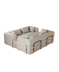 Streamdale Furniture Streamdale Convertible Sleeper Sofa Bed with Pillow & Side Pocket, Chenille Folding Mattress Couch